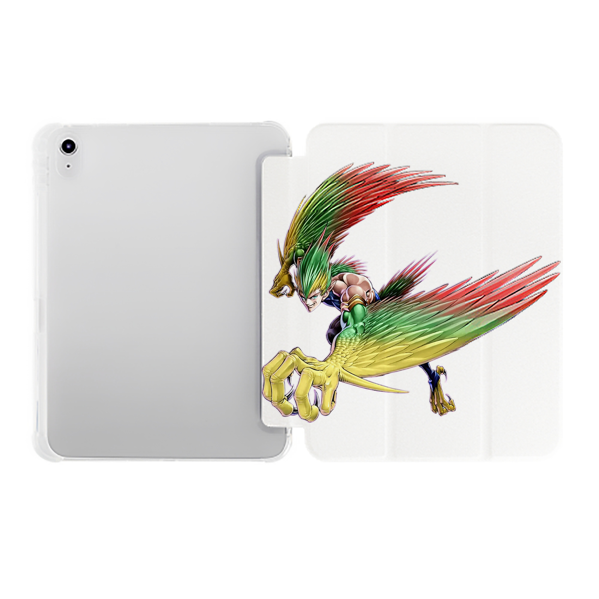 （画像用） 遊☆戯☆王 Yu-Gi-Oh! IPad ケース ペン収納付き 三つ折りスタンド PUレザー×シリコン 対応機種9.5/10.5/10.9インチ